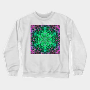 Digital Mandala Green and Purple Crewneck Sweatshirt